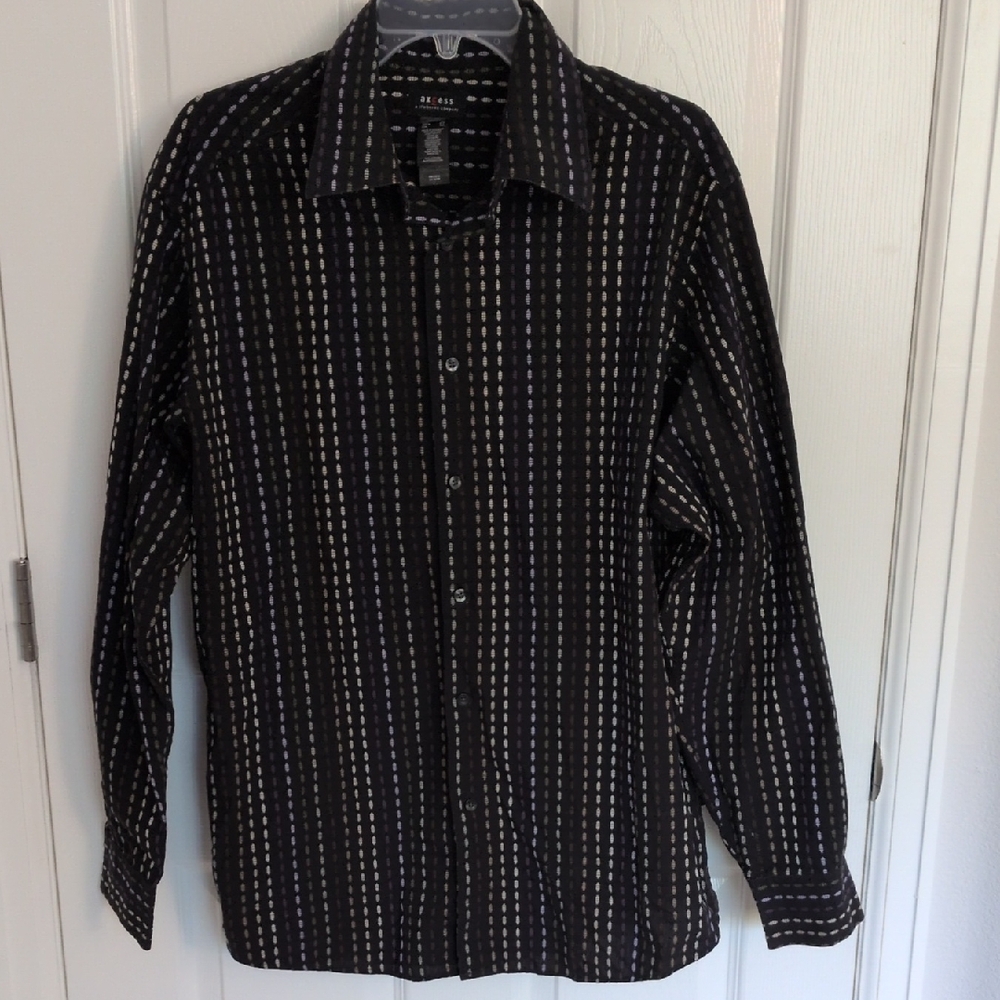 Axcess Men's Multicolored Long Sleeve Button Down - XL